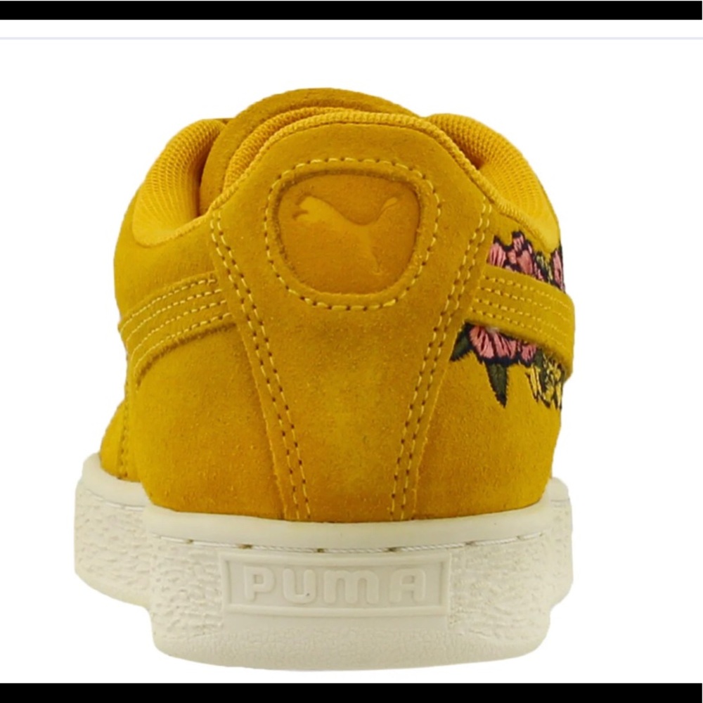 Suede TOL Embroidery Floral Lace Up Puma Sneakers - Picture 2 of 2